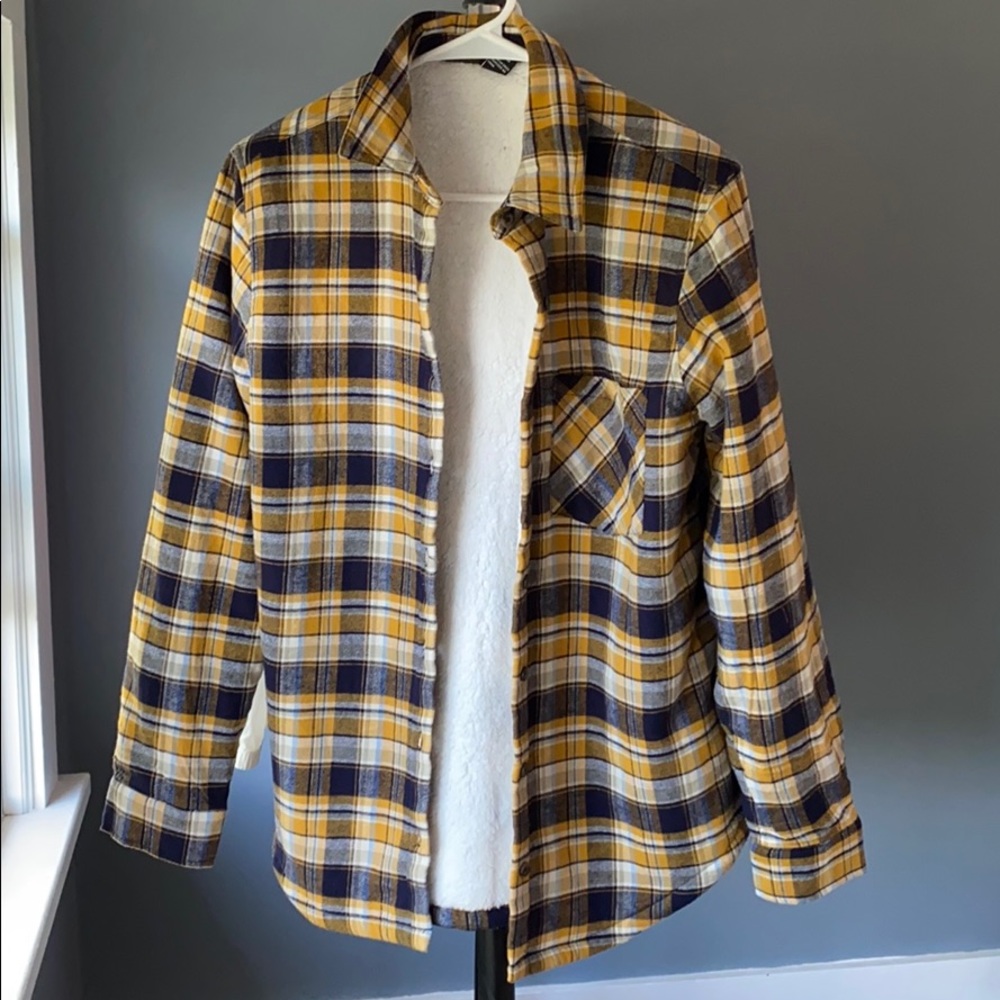 Lined plaid flannel
